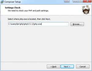 Seleccionar ejecutable de PHP
