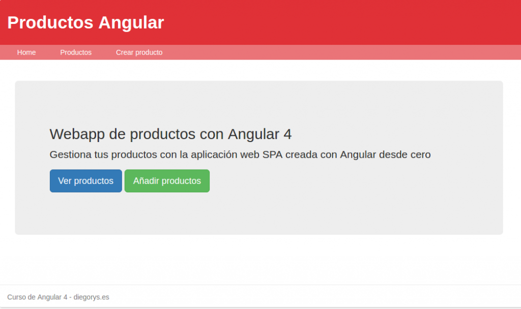 Productos Angular